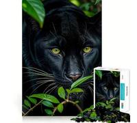Jigsaw Puzzle 1000 Pieces Black Panther in The Jungle Neat Fit Decor, Brain Teaser Gift, Peace Game Play, Christmas Art Piece (38x52cm)