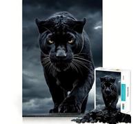 Jigsaw Puzzle 1000 Pieces Black Panther in The Storm Neat Fit Decor, Brain Teaser Gift, Peace Game Play, Christmas Art Piece (50x75cm)