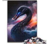 Jigsaw Puzzle 1000 Pieces Black Swan Nebula Made of Wood, High-Difficulty Brain Teaser for Teenagers 50x75cm Educational Toy for Teenagers, Home Office Decor