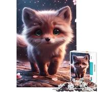 Jigsaw Puzzle 1000 Pieces Blissful Fox Joy Brain Intelligence Challenge Addictive Toys Impossible Game Stress Reliever Gifts Ideas (Size 38x52cm)