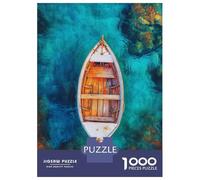 Jigsaw Puzzle 1000 Pieces Boat on Turquoise Waters -1 Puzzles for Adults Toy Wall Decor Hand Speed Race Deal As Gifts for The Whole Family 38x26cm/1000pcs