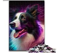 Jigsaw Puzzle 1000 Pieces Border Collie Puzzles for 1000 Piece Challenging Brain Teaser for Teenager, Family Game Night Fun (Size 38x26cm)