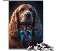 Jigsaw Puzzle 1000 Pieces Boss Dog Made of Wood, for Ages 14+ 50x75cm Family Fun Craft, Perfect for Birthdays, Holidays