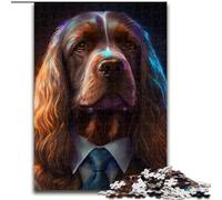 Jigsaw Puzzle 1000 Pieces Boss Golden Retriever cardboard Jigsaw size 26x38cm Challenging Brain Teaser for Teenagers, Family Fun Interactive Game