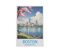 Jigsaw Puzzle 1000 Pieces，Boston Massachusetts，Large Family Puzzle Game Artwork for Adults Teens（50x70cm）-GI34