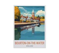 Jigsaw Puzzle 1000 Pieces，Bourton on The Water England，Large Family Puzzle Game Artwork for Adults Teens（50x70cm）-FA96