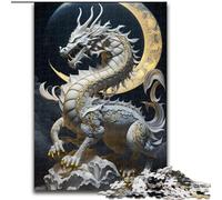 Jigsaw Puzzle 1000 Pieces Brave Dragon Made of Wood, Perfect for Family Fun on Birthdays, Christmas 50x75cm Adult & Family Activity, DIY Home Decor Gift