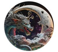 Jigsaw Puzzle 1000 Pieces Brave Dragon Puzzles for Adults Family Bonding Activity, Home Decor Gift, Family Toy Game (67.5x67.5cm)