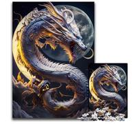 Jigsaw Puzzle 1000 Pieces Brave Dragon Puzzles for Adults Perfect for Family Fun on Christmas, Thanksgiving, Birthdays & Easter 50x75CM/19.68x29.52inch