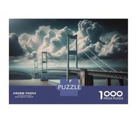 Jigsaw Puzzle 1000 Pieces Bridge to Nowhere Surreal Landscape Adult Jigsaw Puzzle Brain Teaser Game Staycation Kill Time Deal As Gifts for The Whole Family 52x38cm/1000pcs