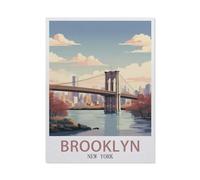 Jigsaw Puzzle 1000 Pieces，Brooklyn New York，Paper Adult Toys Decompression Game（38x26cm）-W71