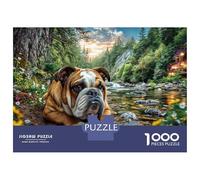 Jigsaw Puzzle 1000 Pieces Bulldog by Forest Stream Jigsaw 52x38cm/1000pcs Gift For Kids Challenging Creative Educational Games DIY Cardboard