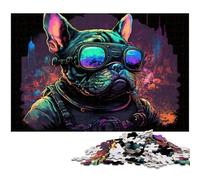 Jigsaw Puzzle 1000 Pieces Bulldog Difficult Puzzles for Adults Challenging Brain Teaser for Teenagers, Family Game Night Fun 26X38CM/10.23x14.96inch
