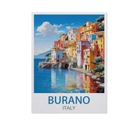 Jigsaw Puzzle 1000 Pieces,Burano Italy,Wood Children Toys Decompression Game(75x50cm)-EP36