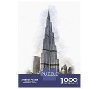 Jigsaw Puzzle 1000 Pieces Burj Khalifa Jigsaws for Adults Brain Teaser Game Improve Memory Deal As Gifts for The Whole Family 38x26cm/1000pcs