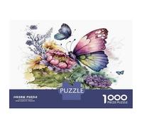 Jigsaw Puzzle 1000 Pieces Butterfly Watercolor Print Puzzles for Adults Toy Wall Decor Hand Speed Race Deal As Gifts for The Whole Family 52x38cm/1000pcs