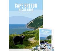 Jigsaw Puzzle 1000 Pieces Cape Breton Highlands NP Jigsaws for Adults Puzzle Pattern Assembly Educational Challenge Birthday Present, Gifts, (38x26cm)