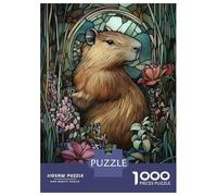 Jigsaw Puzzle 1000 Pieces Capybara in A Garden Puzzles for Adults Toy Wall Decor Hand Speed Race Deal As Gifts for The Whole Family 52x38cm/1000pcs