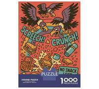 Jigsaw Puzzle 1000 Pieces Cartoon Vultures Picnic Snack Attack Puzzles for Adults Toy Wall Decor Hand Speed Race Deal As Gifts for The Whole Family 38x26cm/1000pcs