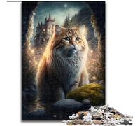 Jigsaw Puzzle 1000 Pieces Cats on Alien Planet Made of Wood, Idea, Humorous Artwork, Detailed Artwork 50x75cm for Birthday Holiday Christmas