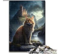 Jigsaw Puzzle 1000 Pieces Cats on Alien Planet Made of Wood, Idea, Humorous Artwork, Detailed Artwork 50x75cm for Birthday Holiday Christmas