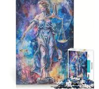 Jigsaw Puzzle 1000 Pieces Celestial Justice, Brain Teaser Game, Birthday Present, with Fully Interlocking Randomly Shaped Pieces 38x26cm