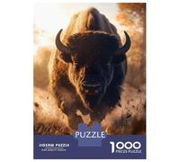 Jigsaw Puzzle 1000 Pieces Charging Bison Jigsaws for Adults Brain Teaser Game Improve Memory Deal As Gifts for The Whole Family 70x50cm/1000pcs