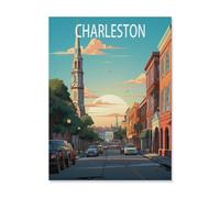 Jigsaw Puzzle 1000 Pieces,Charleston South Carolina,Large Family Puzzle Game Artwork for Adults Teens-Q63-50x70cm