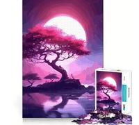 Jigsaw Puzzle 1000 Pieces Cherry Blossom Exact Cut Art Logic Puzzle Play Leisure Play Fun Christmas Wall Decor (38x52cm)