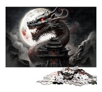 Jigsaw Puzzle 1000 Pieces Chinese Dragon Wooden Jigsaw Puzzles for Adults for Teenagers, Couples, And Friends for Birthdays, Christmas 50x75CM/19.68x29.52inch