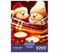 Jigsaw Puzzle 1000 Pieces Christmas Snowman Jigsaw 38x26cm/1000pcs Toy for Adults And Kids Challenging Creative Educational Games DIY Cardboard
