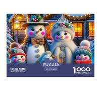 Jigsaw Puzzle 1000 Pieces Christmas Snowman Jigsaw 70x50cm/1000pcs Toy for Adults And Kids Challenging Creative Family Game DIY Cardboard