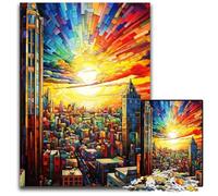 Jigsaw Puzzle 1000 Pieces Cityscape Colorful Rainbow Jigsaw Puzzles for Parents, Lovers, Friends - Age 14+ 50x75CM/19.68x29.52inch