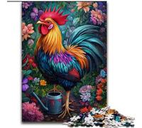Jigsaw Puzzle 1000 Pieces Cock in The Garden Impossible Jigsaw Puzzles for Adults 50X75CM Ideal for Family Fun, Relaxation