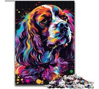 Jigsaw Puzzle 1000 Pieces Cocker Spaniel Made of Wood, for Ages 14+ 50x75cm Family Fun Craft, Perfect for Birthdays, Holidays