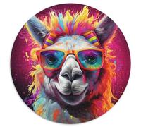 Jigsaw Puzzle 1000 Pieces Colorful Alpacas Cardboard Jigsaw Puzzles Impossible Educational Home Decoration Games & Gifts (67.5x67.5cm)