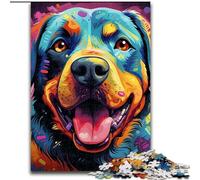 Jigsaw Puzzle 1000 Pieces Colorful Art Rottweiler Challenging Puzzles size 26x38cm Brain Challenge Game for Teenagers & Family Interaction