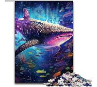 Jigsaw Puzzle 1000 Pieces Colorful Art Whale Shark 1000 Piece Jigsaw Family Fun Craft, Perfect for Birthdays, Holidays (Size 26x38 cm)