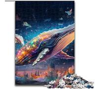 Jigsaw Puzzle 1000 Pieces Colorful Blue Whale Puzzles for Adults size 50x75cm Ideal for Teenagers & Collectors, Travel Gift, Family Activity