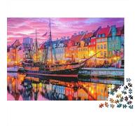 Jigsaw Puzzle 1000 Pieces Colorful Canal Scene Puzzles 38x26cm/1000pcs Gift For Kids Challenging Creative Family Game DIY Cardboard
