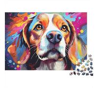 Jigsaw Puzzle 1000 Pieces Colorful Dog Portrait Jigsaw 38x26cm/1000pcs Gift For Kids Challenging Creative Family Game DIY Cardboard