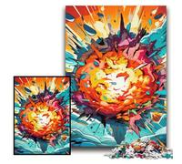 Jigsaw Puzzle 1000 Pieces Colorful Explosion Challenging Puzzles Size 26x38cm Intricate Design for Teenagers, DIY Decor, And Brain-Boosting Fun