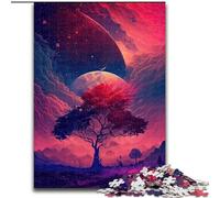 Jigsaw Puzzle 1000 Pieces Colorful Fantasy Landscape Made of Wood, High-Difficulty Brain Teaser for Teenagers 50x75cm An for Christmas Or Birthdays