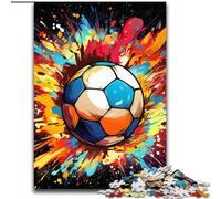 Jigsaw Puzzle 1000 Pieces Colorful Football Jigsaws 1000 Pieces for Adults Family Interactive Game, DIY Home Decor Brain Challenge Gift 26x38cm