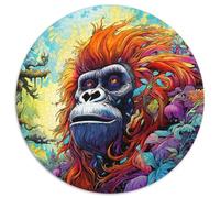 Jigsaw Puzzle 1000 Pieces Colorful Gorillas Impossible Jigsaw Puzzles for Adults DIY Home Decor Brain Teaser Game for Teenagers (67.5x67.5cm)
