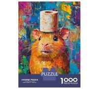 Jigsaw Puzzle 1000 Pieces Colorful Guinea Pig Art Puzzles for Adults Toy Wall Decor Hand Speed Race Deal As Gifts for The Whole Family 70x50cm/1000pcs