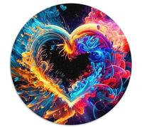 Jigsaw Puzzle 1000 Pieces Colorful Heart Paper Jigsaw Puzzles DIY Decoration Brain Challenging (67.5x67.5cm)
