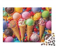 Jigsaw Puzzle 1000 Pieces Colorful Ice Creams Puzzles 52x38cm/1000pcs Gift For Kids Challenging Creative Family Game DIY Cardboard