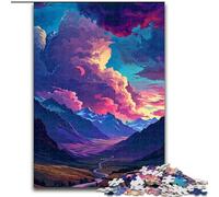 Jigsaw Puzzle 1000 Pieces Colorful Road in The Moun Made of Wood, Fun Activity for at Home 50x75cm Brain Teaser Game for Teenagers, Perfect