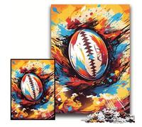 Jigsaw Puzzle 1000 Pieces Colorful Rugby Wooden Jigsaw Puzzles for Adults Size 50x75cm for Birthdays And Holidays